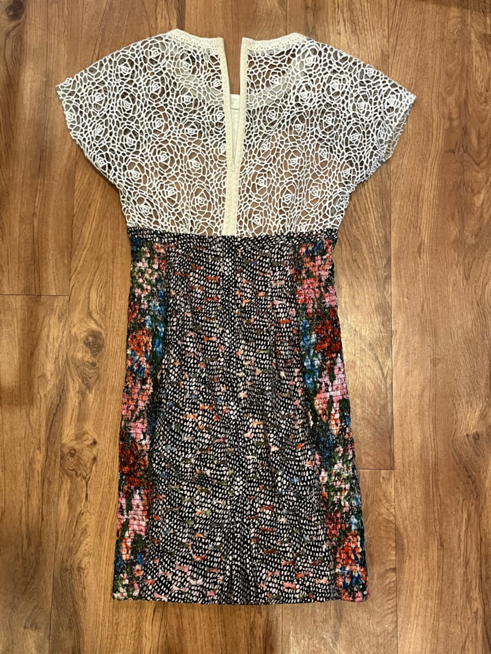 Anthropologie Lace Study Dress Byron Lars Sz 4 Multicolor - Picture 8 of 15